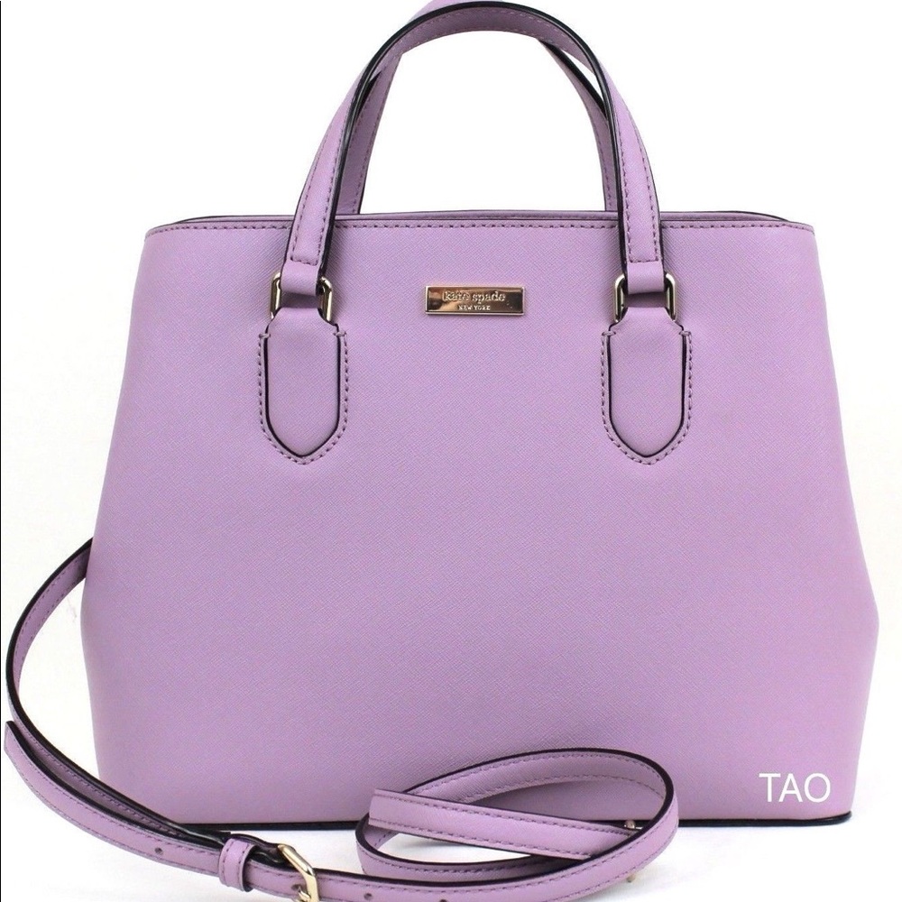 kate spade Lavender Saffiano Leather Crossbody Satchel